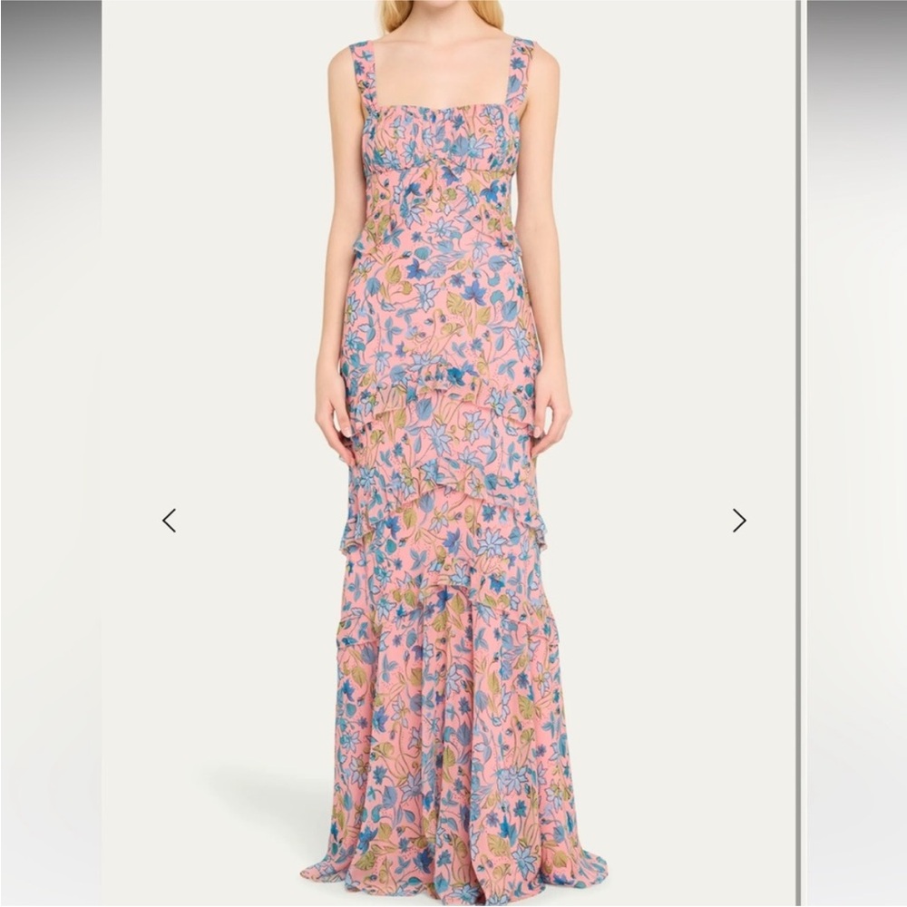 Saloni Chandra Ruffled Floral Gown, size 8 and hemmed